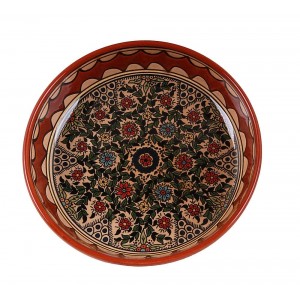 Armenian Ceramic Bowl with Floral Motif Decoración para el Hogar 