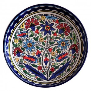 Ceramic Bowl with Flower Bouquet Design by Armenian Ceramics Decoración para el Hogar 